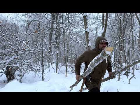 Extreme Winter Survival - 24 Hours Under a Rock in Deep Snow!