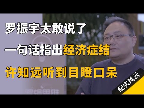 罗振宇太敢说了，一句话指出中国经济症结，许知远听到目瞪口呆！#许知远  #纪实风云 #纪录片 #罗振宇