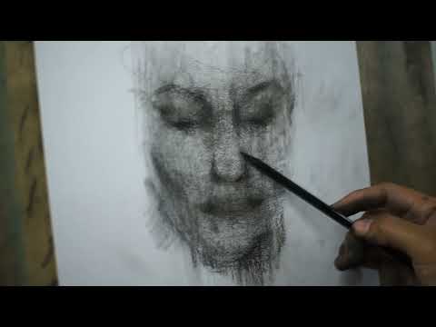 PROFESSIONAL ARTIST DRAWS WITH DOLLAR STORE ART MATERIALS