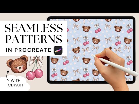 How To Make a Seamless Pattern in Procreate - using clipart!