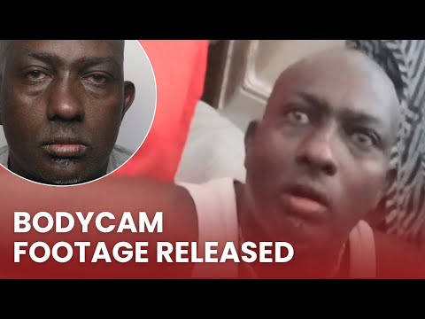 The moment police arrested Haybe Cabdiraxmaan Nur for stabbing Gurvinder Johal to death in a bank