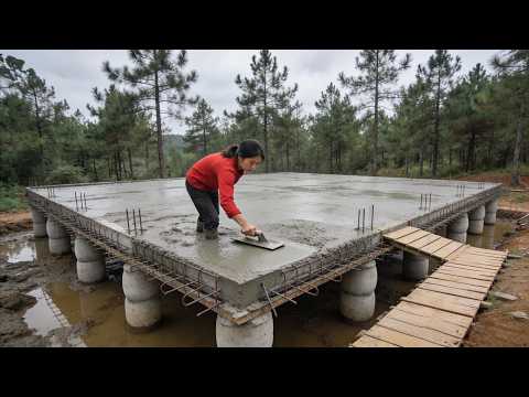 Woman builds house in swamp for 180 days | From beginning to end by @LýHồngQuản6868