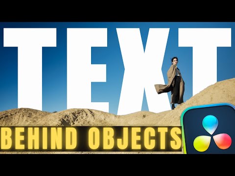 How to put TEXT BEHIND moving objects | Davinci Resolve  Tutorial