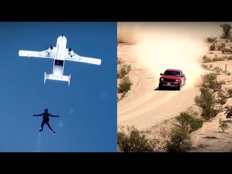 Ford Raptor versus Parachutist | Top Gear USA