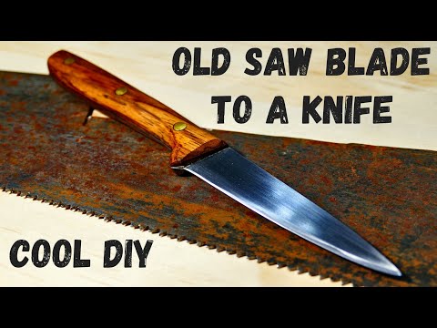 Making a Knife from Old Rusty Hand Saw