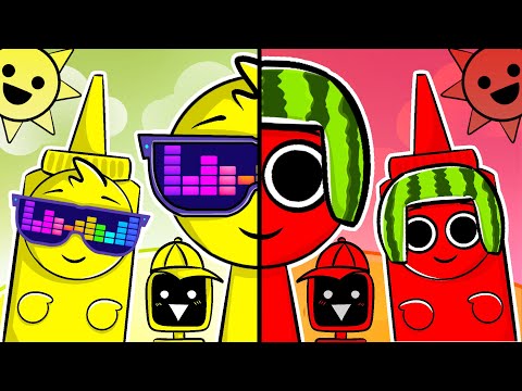 MUSTARD vs KETCHUP SPRUNKIS in Minecraft!