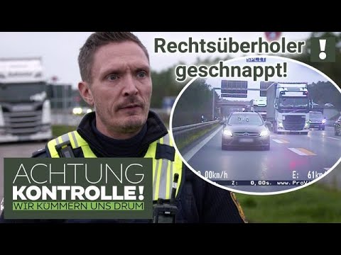 Was sollte diese Aktion?! 😠 Mercedes überholt rasant RECHTS! | Achtung Kontrolle