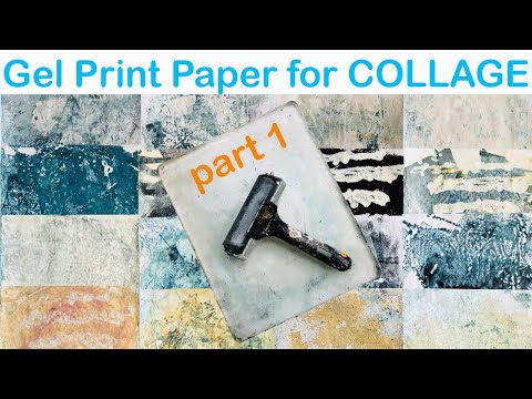 Gel Print Backgrounds for COLLAGE  Amazing patterns for first layers #gelliplateprinting #collage