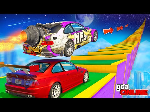 Which Turbo BMW Can Climb the Stairway to Space? | GTA 5 Experiments