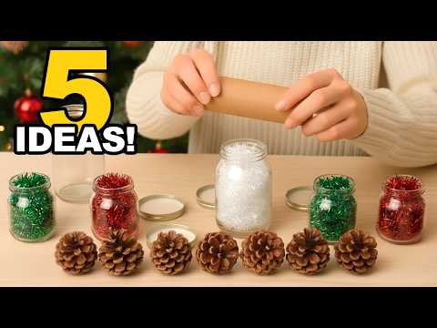 BETTER THAN AT THE STORE!😍 5 SIMPLE CHRISTMAS DIY IDEAS USING EVERYDAY MATERIALS! DIY