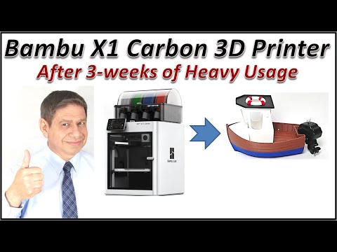 Bambu X1 Carbon 3D Printer after 3-Weeks of Usage
