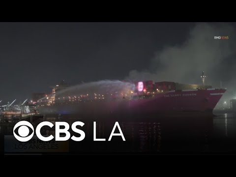 Cargo ship, containers catch fire at Port of Los Angeles