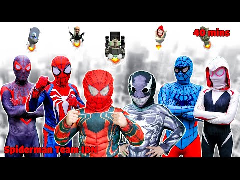 Hei Tim Spider-Man, ayo latihan untuk mengalahkan Skibidi Toilet!