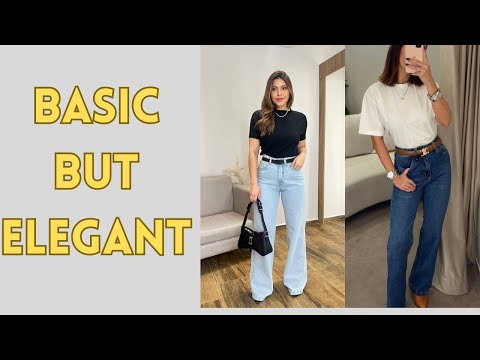 Jeans Outfit Ideas: Basic T-Shirts & Flowy Fabrics That Look Elegant