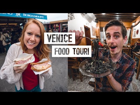 Cheap Food Guide to VENICE, ITALY! - Black Ink Pasta, Incredible Stuffed Croissants & MORE!