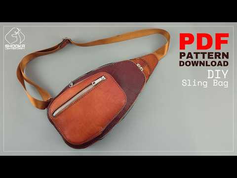 How to make a leather sling bag | PATTERN PDF | Tutorial video | CrossBody Bag DIY
