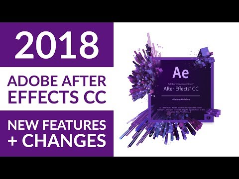 New Adobe After Effects CC 2018 features