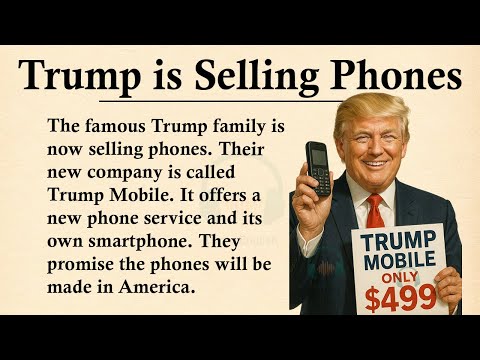 Trump Mobile || 📱📶Learn English Through Story Level 3 || Graded Reader 🎧