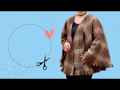 Very easy Cutting and Sewing an unique circular cape | sewing ideas for sale