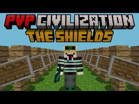 Minecraft but I discover the SHIELDS of PVP CIVILIZATION