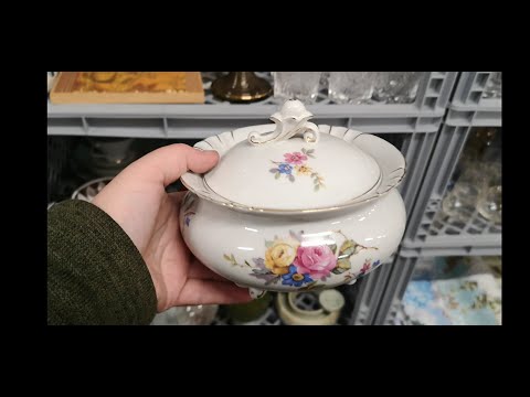 НОВЫй ПОХОД на БАРАХОЛКУ в ГЕРМАНИИ! МНОГО ВИНТАЖных ВЕЩЕЙ ГДР, ПОСУДА, ФАРФОР, ХРУСТАЛЬ, КЕРАМИКА