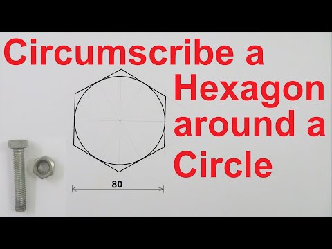 Circumscribe a regular Hexagon around a Circle (Simple and easy method)