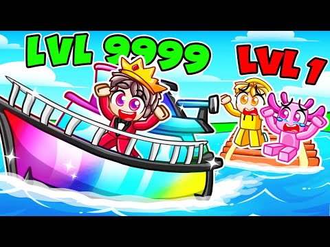 Upgrading Noob To GOD BOAT In Roblox!