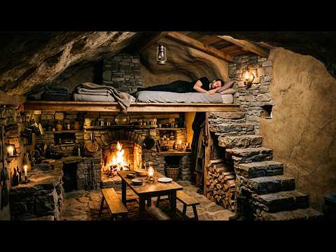 Building a SECRET Warm Underground Bunker for Survival | Bushcraft Shelter