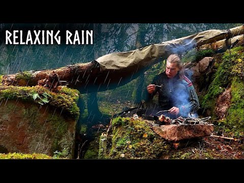 3 Days Camping in Rain 🌧️  Relaxing Nordic Forest
