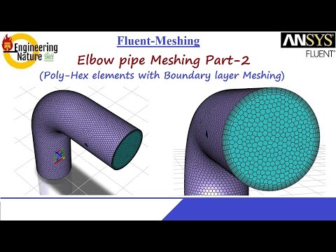 Fluent Meshing || Structral Hexahedral Polyhedral mesh || Boundary layer meshing (Elbow pipe-2)