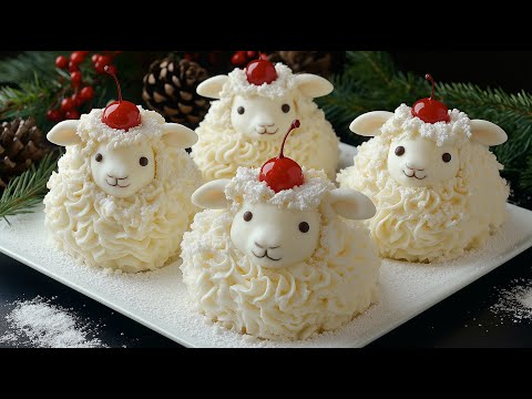 🎄Christmas dessert "White Lambs" in 10 minutes! Surprise your guests!