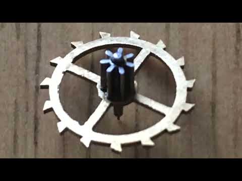 Escapement wheel, new pivot - French clock from 1930s