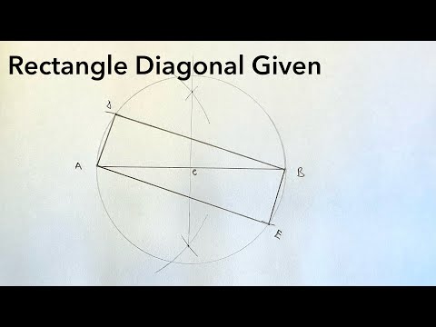 How To Construct A Rectangle Given The Diagonal and A Side.