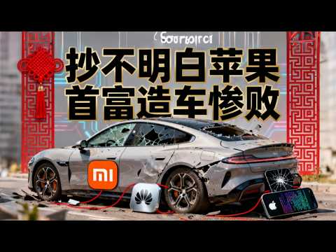 靠抄袭苹果成为500强，小米抄袭特斯拉彻底失败，小米帝国一夜崩塌！1200亿市值蒸发，雷军的谎言还能撑多久？#苹果手机#小米汽车#特斯拉#港股