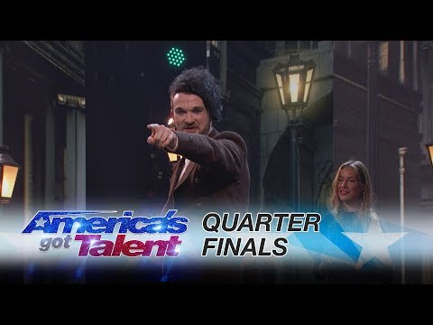 Colin Cloud: Mind Reader Convinces Mel B To Stab Simon Cowell - America's Got Talent 2017