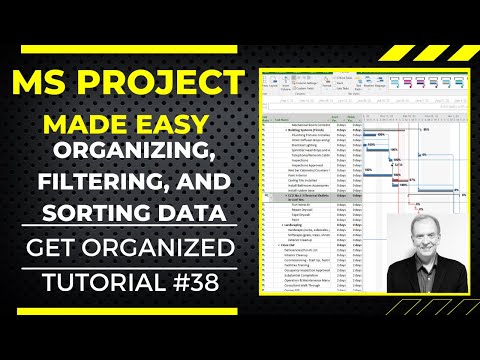 LEARN TO ORGANIZE, FILTER, AND SORT YOUR TASKS AND RESOURCES EFFECTIVELY IN MS PROJECT MADE EASY #38