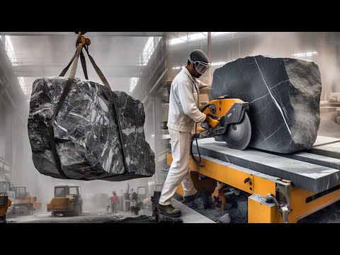 Incredible Technology :How To Make Cutting a Huge Stone Marble The Modren Machines|Amazing videos