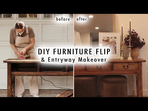 DIY FURNITURE FLIP & Entryway Makeover *Before & After* | XO MaCenna