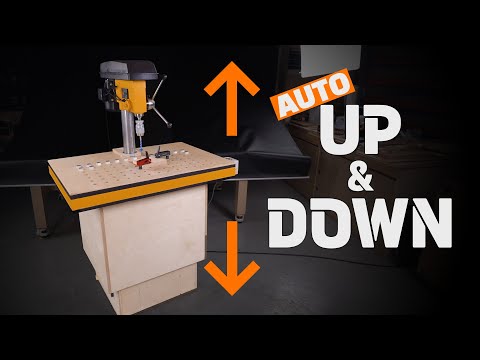 Amazing Drill Press Table Lifting / Motorized System / DIY