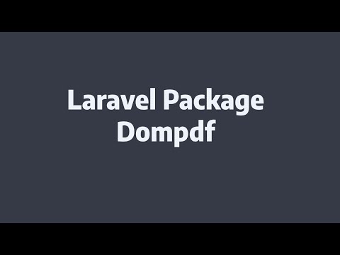Laravel PDF : DOMPDF Package | Step-by-Step Guide