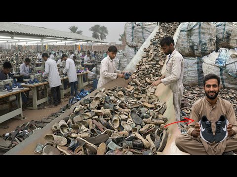 Incredible Recycling Process of Waste Shoes Into New Footwear | Sneakers Manufacturing Process