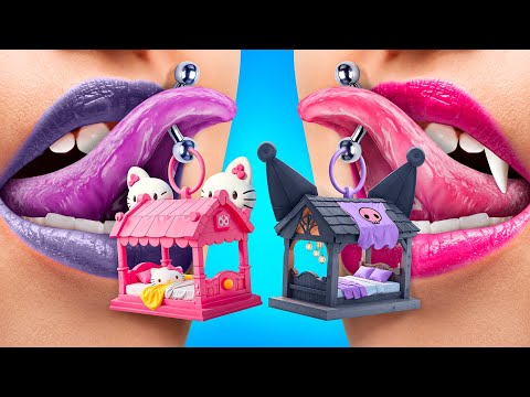 بنينا سرير بدورين مع هالو كيتي و كورومي