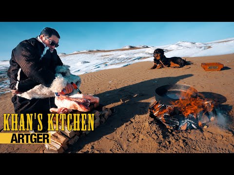 Leg of Lamb for the KING! Cooking in the Snowy Sand! | Khan's Kitchen
