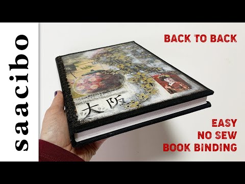 Easy NO SEW Back To Back Book Binding Technique
