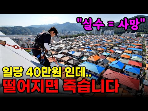 “줄 끊기면 끝" 근데 하루 일당 40만원 100만원 벌어요” 고소공포증 있는데 살기위해 줄 탑니다