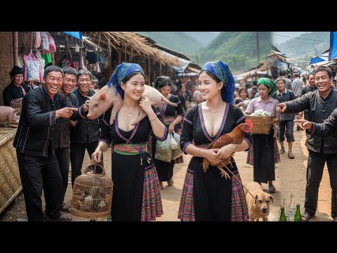 Phiên chợ cổ xưa Quang Bình Hà Giang - rất đông người la chí -người Pà Thẻn tới mua bán