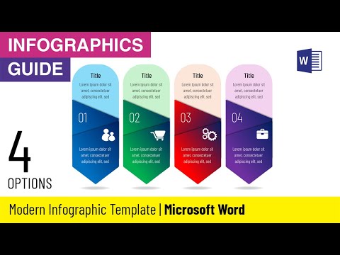 Tutorial: How to Create Four Options Modern Design Infographic Template in Microsoft Word
