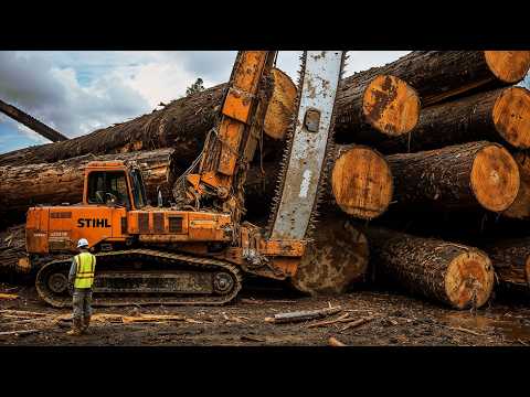 215 Amazing Fastest Big Wood Sawmill Machines Working At Another Level