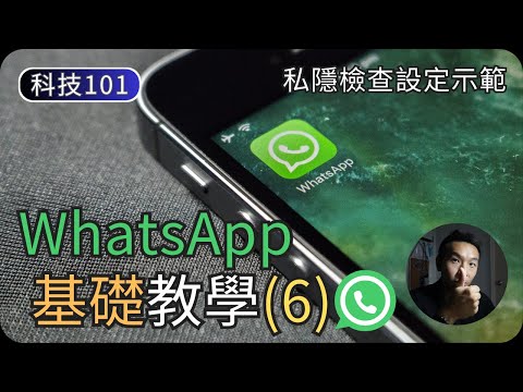 WhatsApp基礎使用教學(6)｜私隱檢查示範說明｜科技入門101