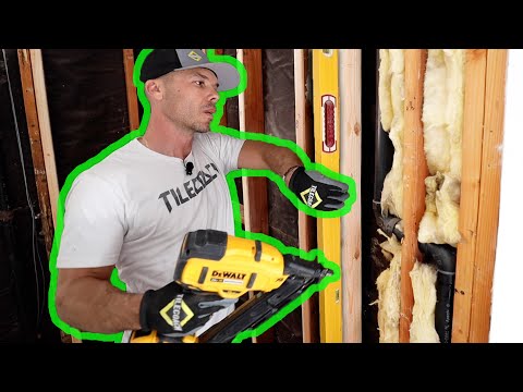 Get Walls FLAT for TILE INSTALLATION --- Furring Strips, Sister Studs, and Cardboard Shims